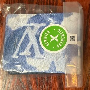 Louis Vuitton Monogram Canvas watercolor Blue and White Wallet